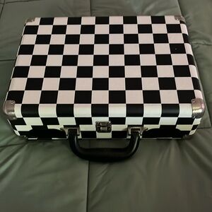 Checkered Vinyl Suitcase